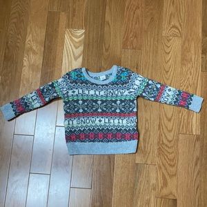 Gap 3T Let It Snow ski style sweater LIKE NEW